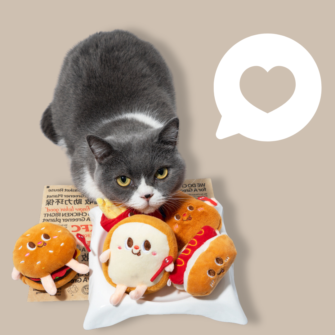 Fast Food Series Catnip Cat Toys - Hotdog