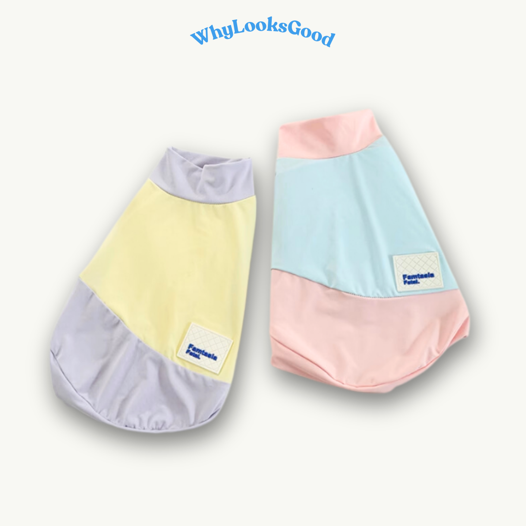 Summer Comfort Sun Protection Vest for Dogs- Pink & Blue