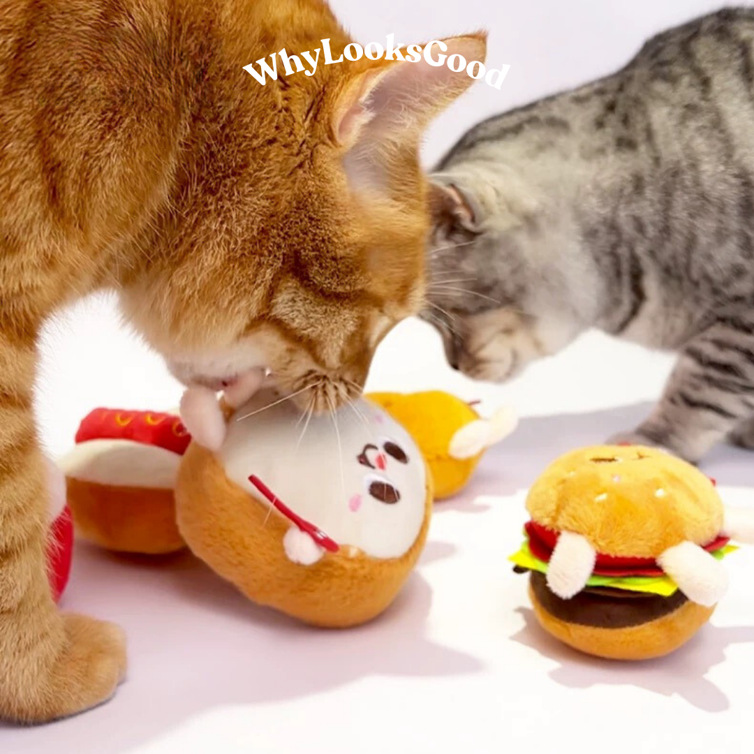Fast Food Series Catnip Cat Toys - Hotdog