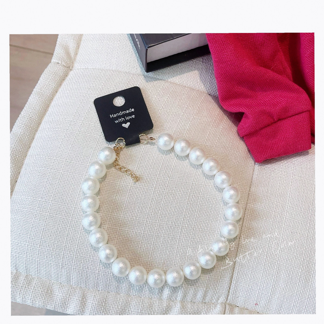 Pet Pearl Necklace with Extension Chain