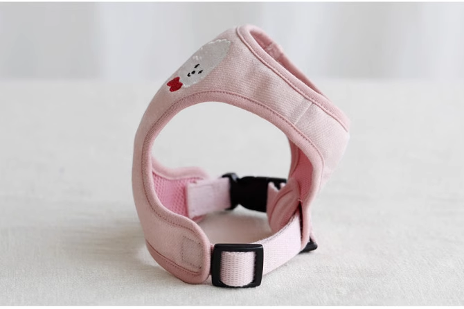 Pink Dog Leash and Harness Set