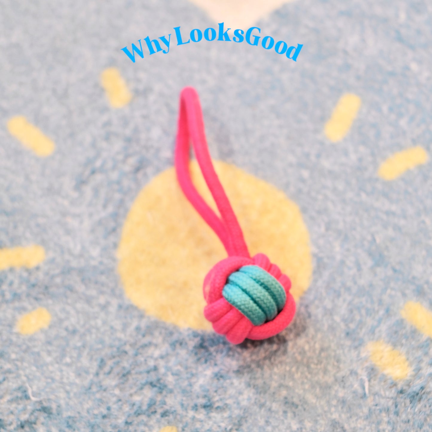 Durable Colorful Rope Knot Ball Dog Toy - Red & Blue