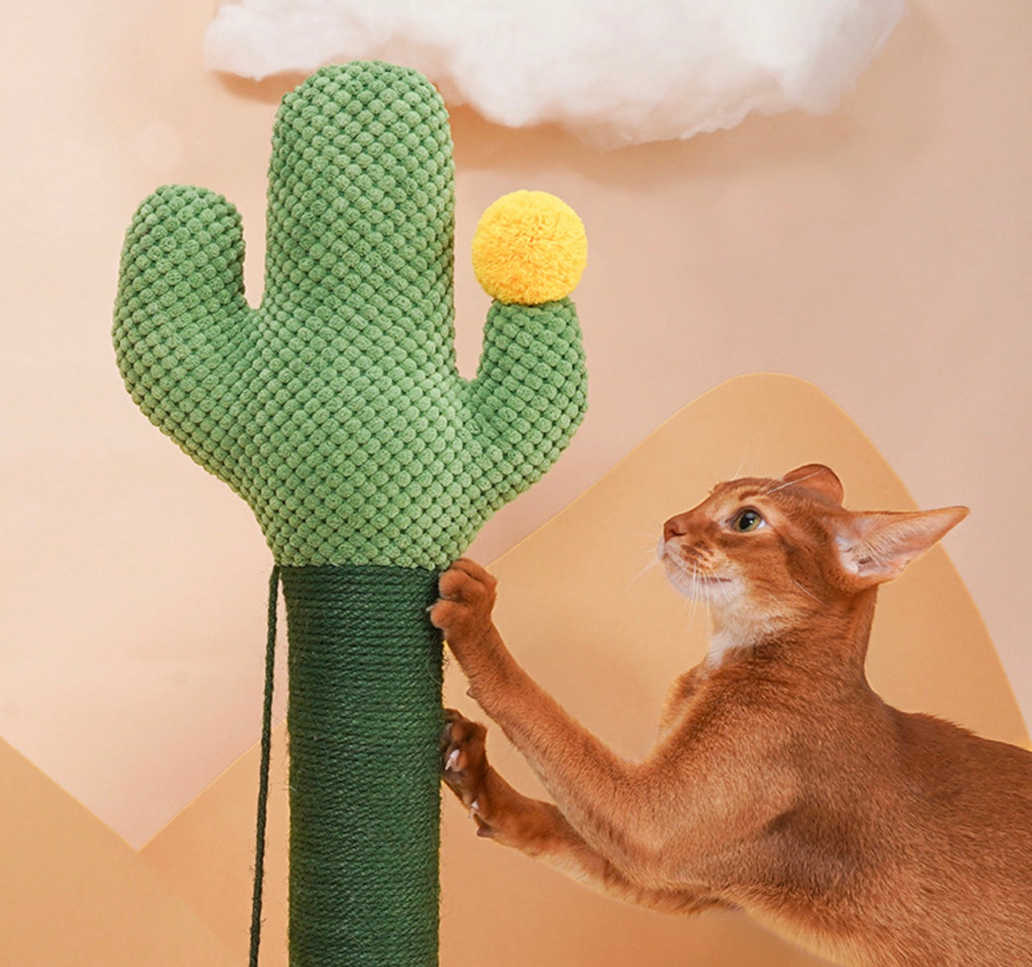 ZEZE Cactus Cat Scratching Post with Catnip Toy