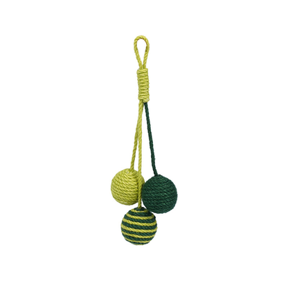 ZEZE Catnip Ball and Teaser Rope Toy Set for Cats (3-Pack)