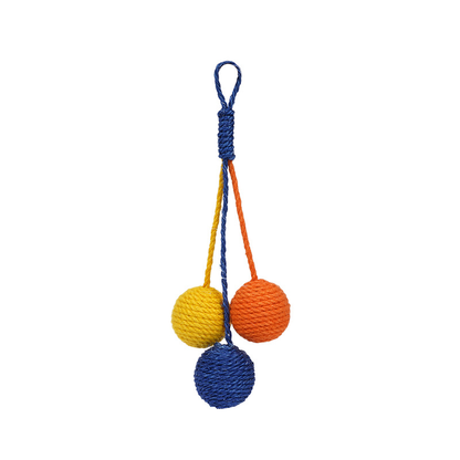 ZEZE Catnip Ball and Teaser Rope Toy Set for Cats (3-Pack)