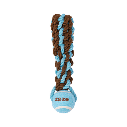 ZEZE Durable Rope and Tennis Tug Toy for Dogs