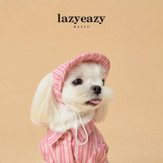 [Pre-order] LAZYEAZY Stripe Cap - Pink